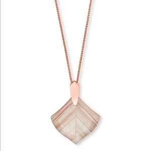 Kendra Scott Aislinn RG Necklace Gold Dusted Glass